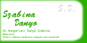 szabina danyo business card