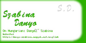 szabina danyo business card